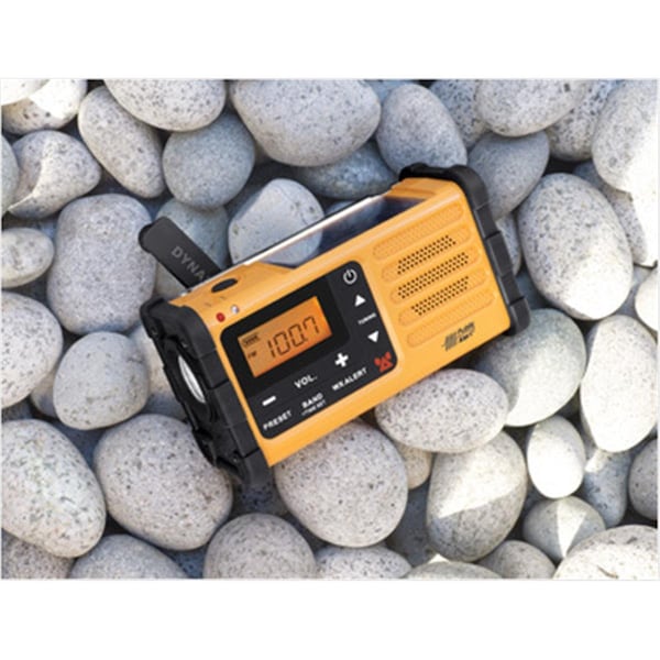 Sangean FM & AM Weather Handcrank Solar Emergency Alert Radio - Yellow SA451891 - main